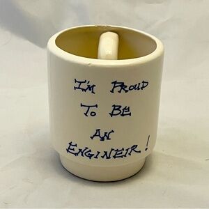 Pat's Critters Engineer Coffee Mug "I'm Proud To Be An Engineir" Vintage *As Is*